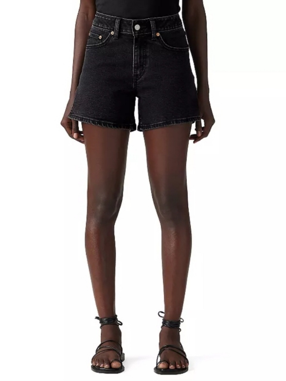 Levi's Black High-Waist Denim Shorts